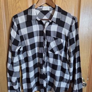 Maurices Monochrome Plaid Shirt